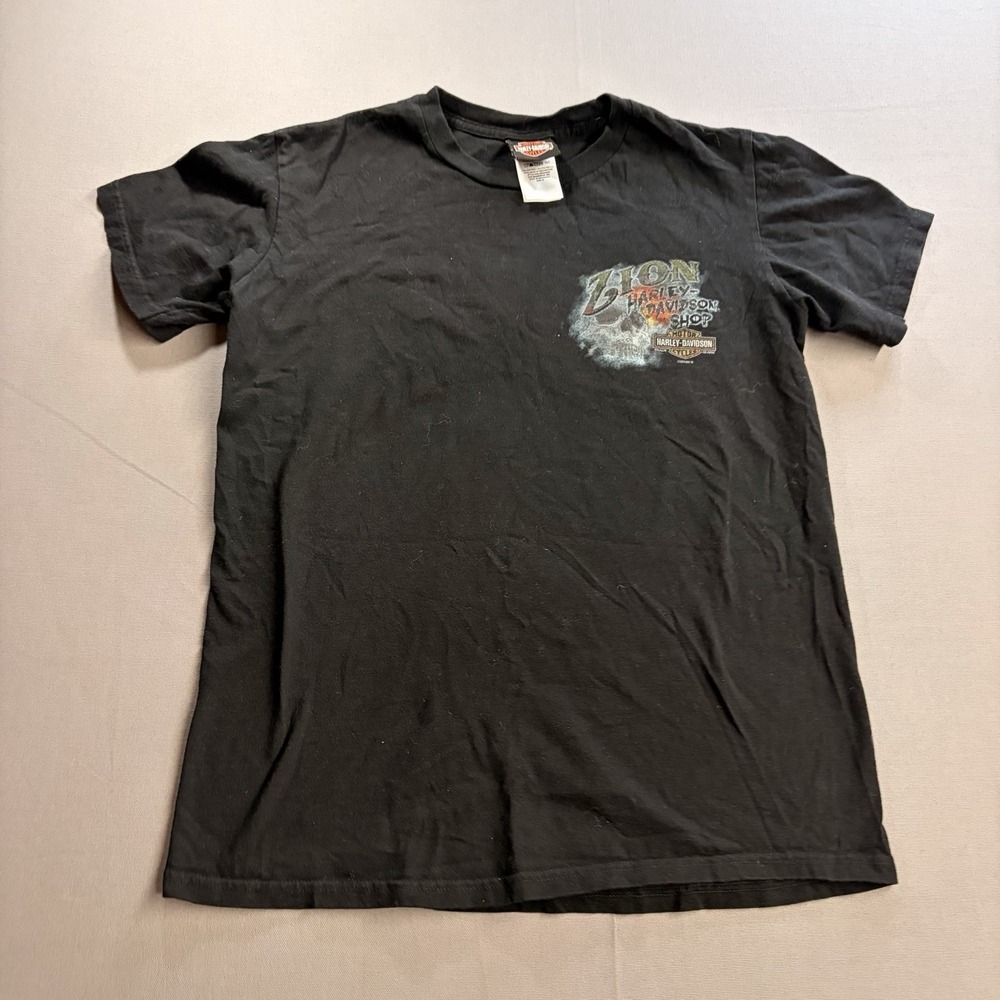 Harley-Davidson Zion Washington UT T-Shirt Black Size M VF Imagewear Skull